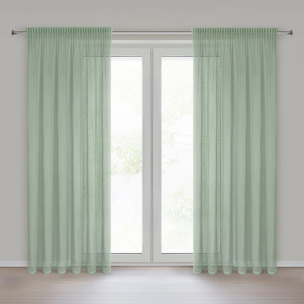 ZÁVES NA PÁSKE GABBY 140X270 CM MÄTOVÁ