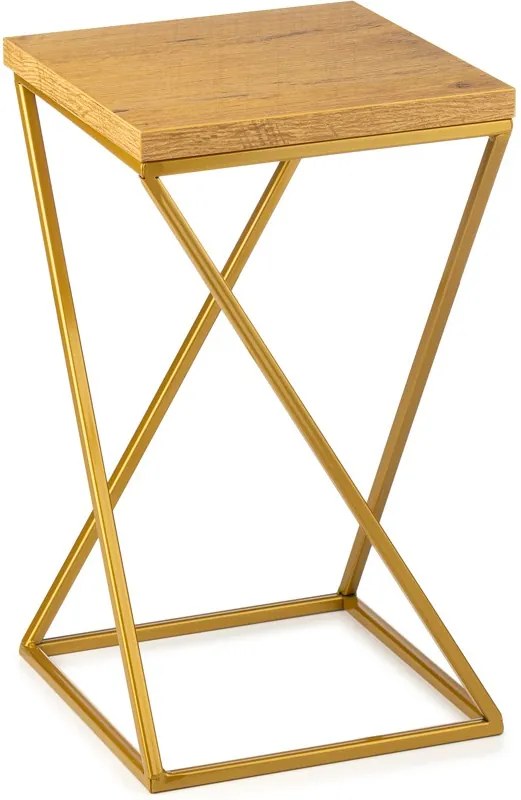 STOJAN NA KVETINÁČ LOFT7 40X24X24 CM ZLATÁ/HNEDÁ