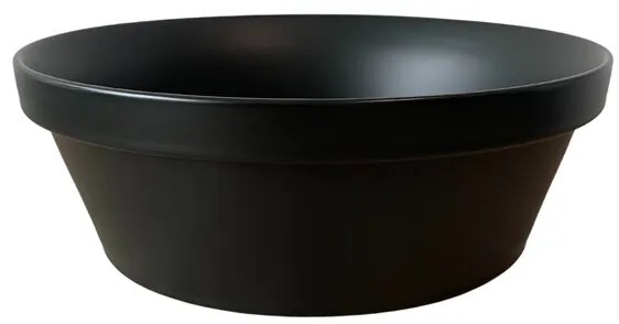 Súprava keramického umývadla na dosku a výpuste Mada 40 cm čierna