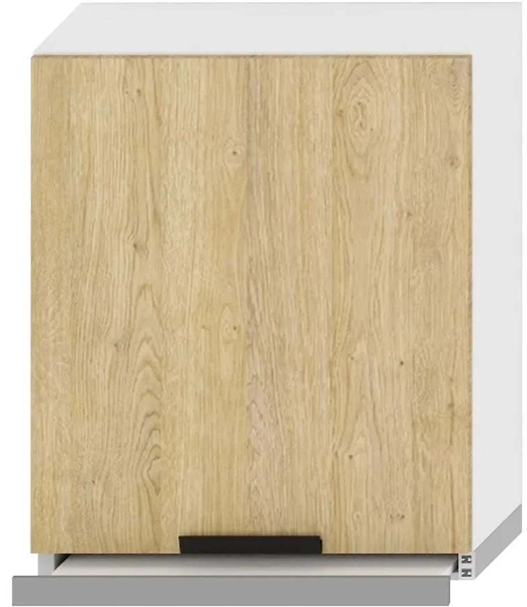 Kuchynská skrinka Denis w60/68 slim pl so striebornou rímsou