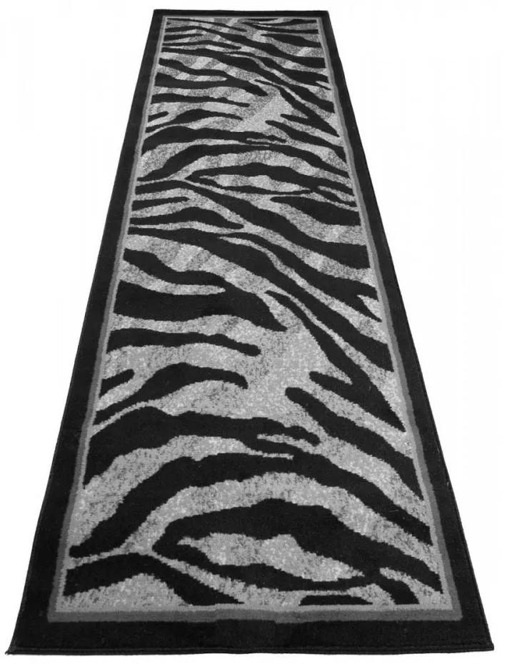 Kusový koberec PP Trio čierny atyp 100x250cm