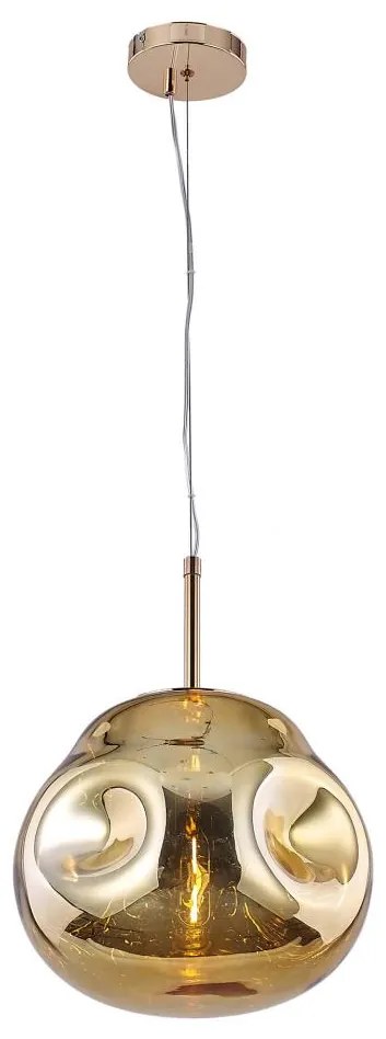 Klausen 111003 - Luster na lanku VITRO 1xE27/10W/230V pr. 35 cm zlatá