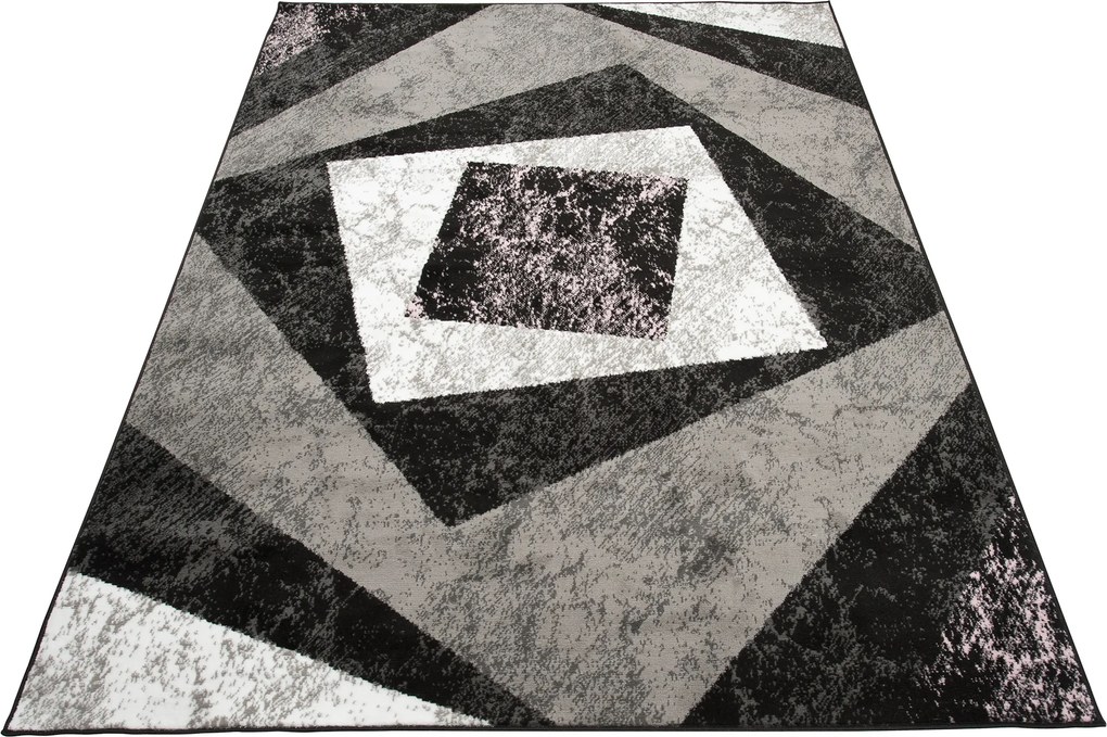 TA Koberec K855F BLACK CHEAP PP EWL Sivý Obdĺžnikový Rozmer: 120x170 cm