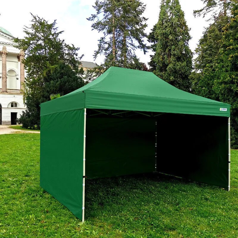 BRIMO Záhradný stan 3x4,5 m Oceľ | Rýchlo-rozkladací Altánok na Eventy a Párty - s 3 stenami - Oranžová 10