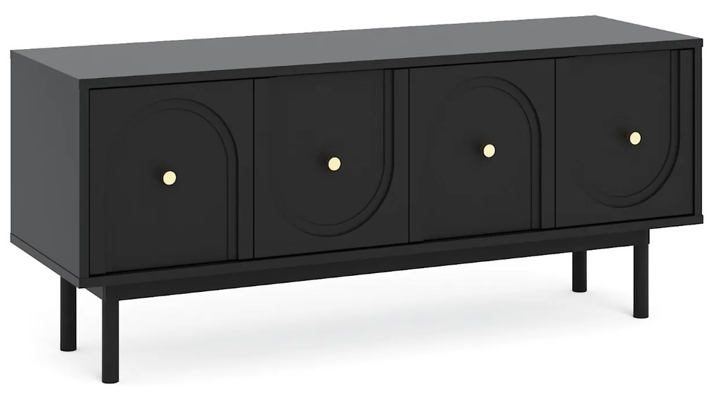 TV stolík Mazoma 154 cm čierny/zlatý