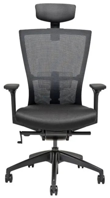 Kancelárska ergonomická stolička MERENS — látka, čierna / viac farieb Červená