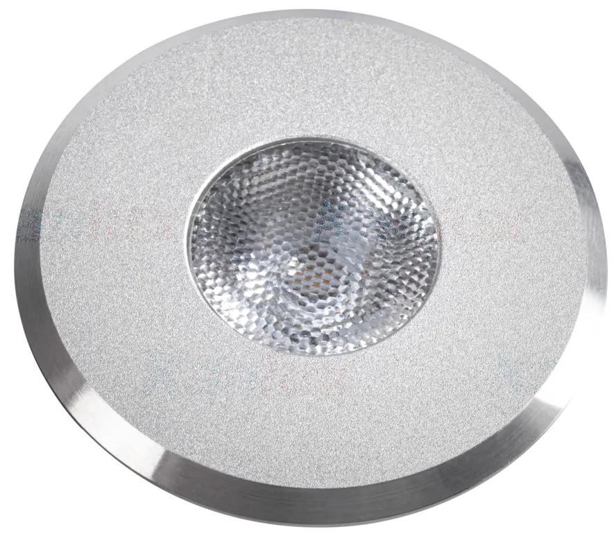KANLUX Podhľadové LED bodové osvetlenie MAXA, 1W, teplá biela, 4cm, okrúhle, strieborné
