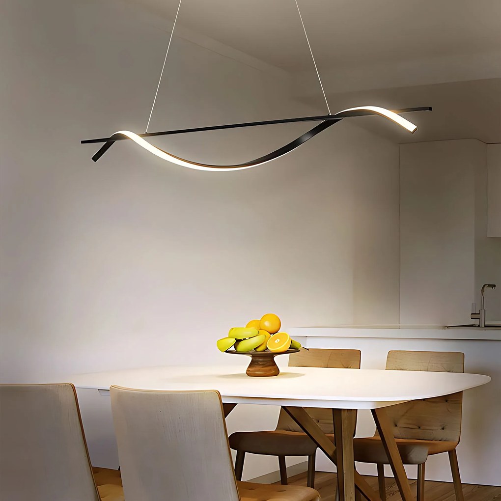 Toolight Toolight, LED závesná lampa 120cm, 27W, 3000K, LHJ019-CP, čierna, OSW-50004