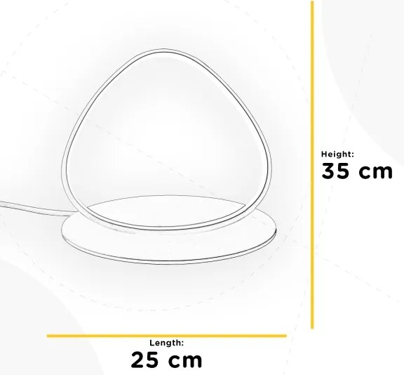 ONLI - LED Stolná lampa ROMEO LED/16W/230V 4000K 35 cm biela