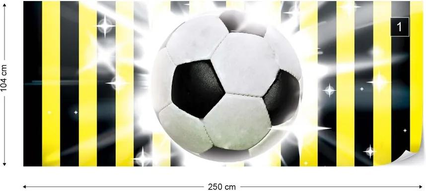 Fototapeta GLIX - Football Yellow And Black Stripes + lepidlo ZADARMO Vliesová tapeta  - 250x104 cm