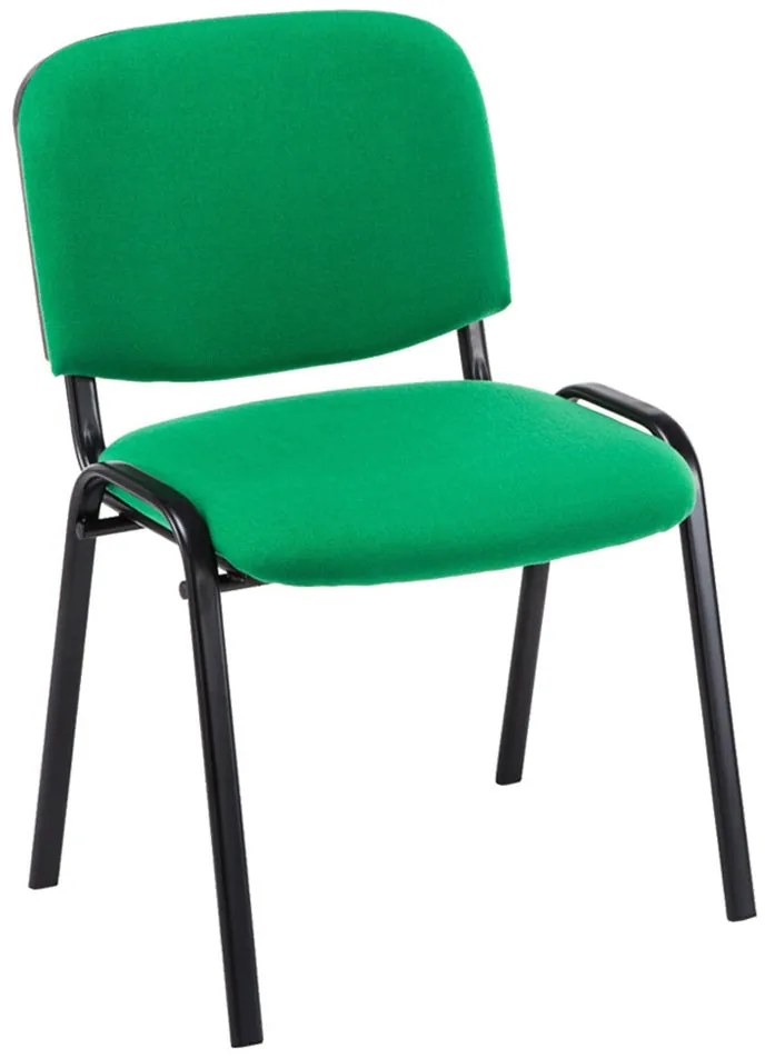 4x Stohovateľná konferenčná stolička Ken látka - Zelená