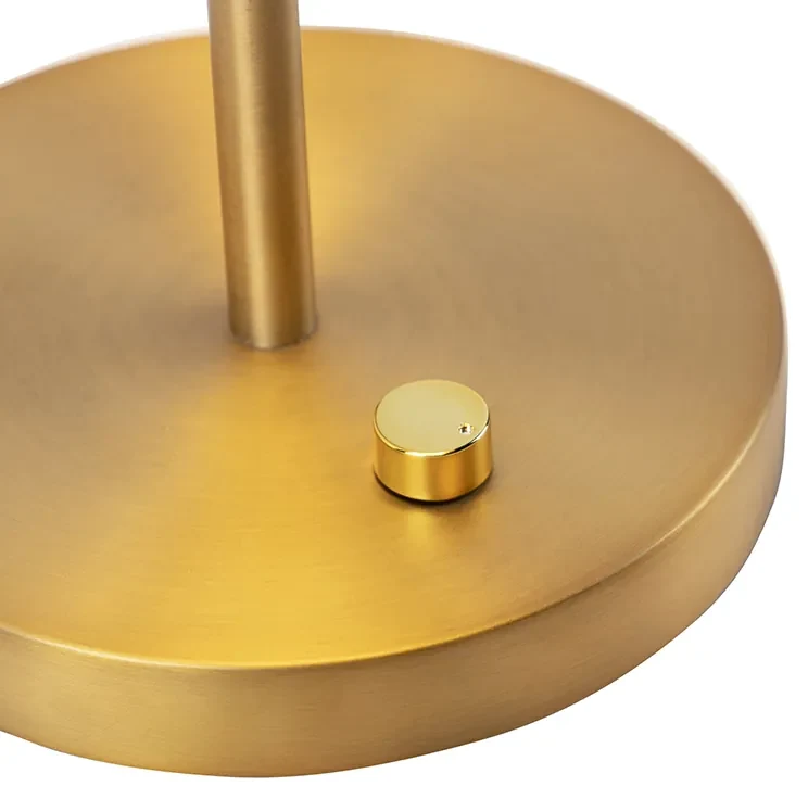 Moderná stolná lampa bronzová vrátane LED - Disco