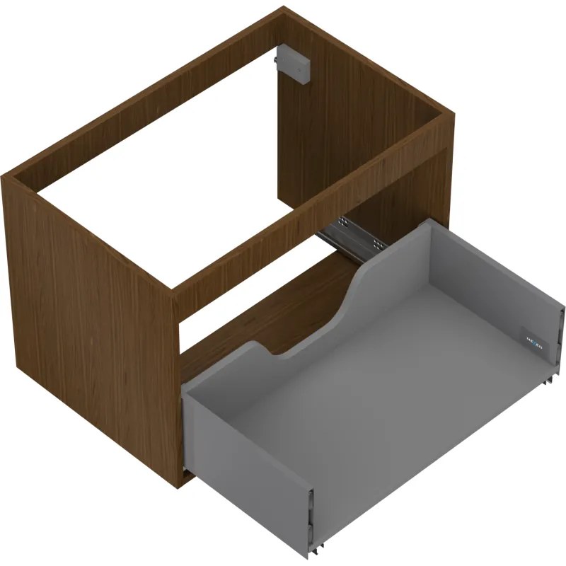 Mexen Box-A, závesná skrinka 70 cm, 1 zásuvka, orech, 91AX0-0700-470-1-86