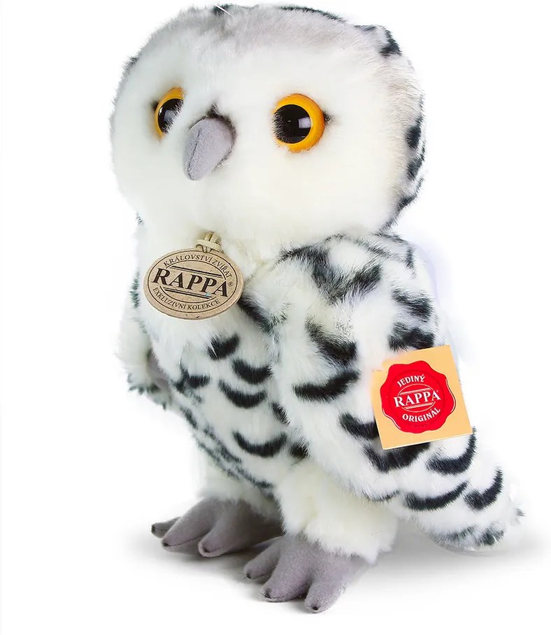 Rappa Plyšová sova biela, 25 cm