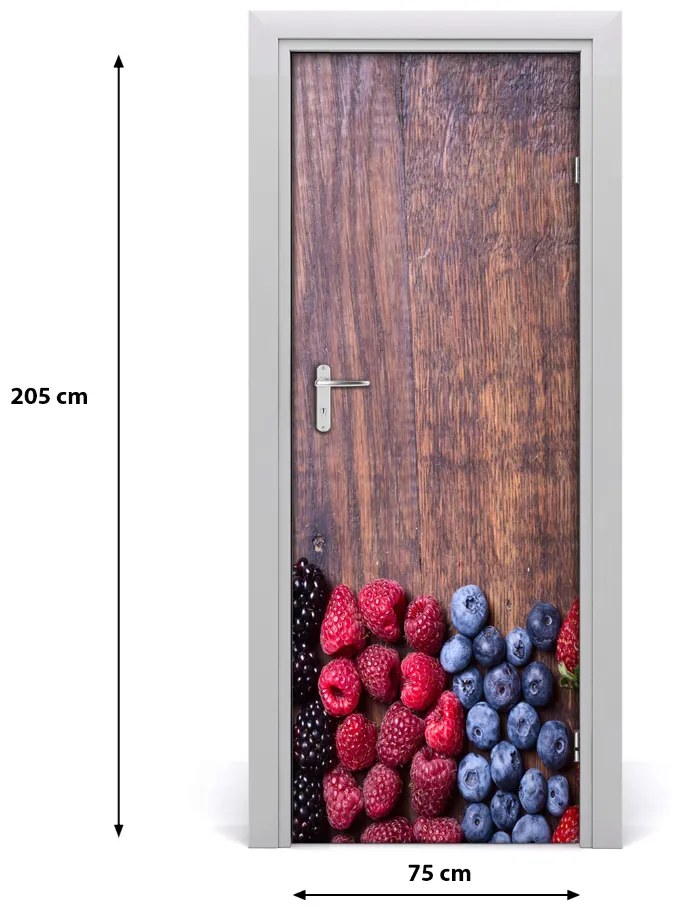 Fototapeta na dvere samolepiace lesné ovocie 75x205 cm