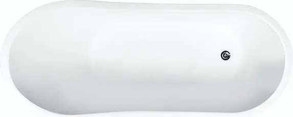 Besco Voľne stojaca vaňa z liateho mramoru Gloria Matt 150x67 (160x67,5) BESCO-Typ výpuste: Click-Clack s horným čistením, čierna, BESCO-Rozmery: 150…
