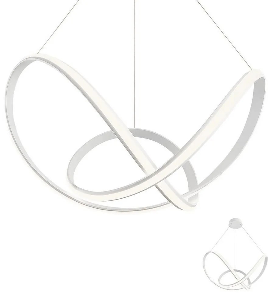 Redo 01-1784 - LED Luster na lanku NUCLEO LED/55W/230V biela