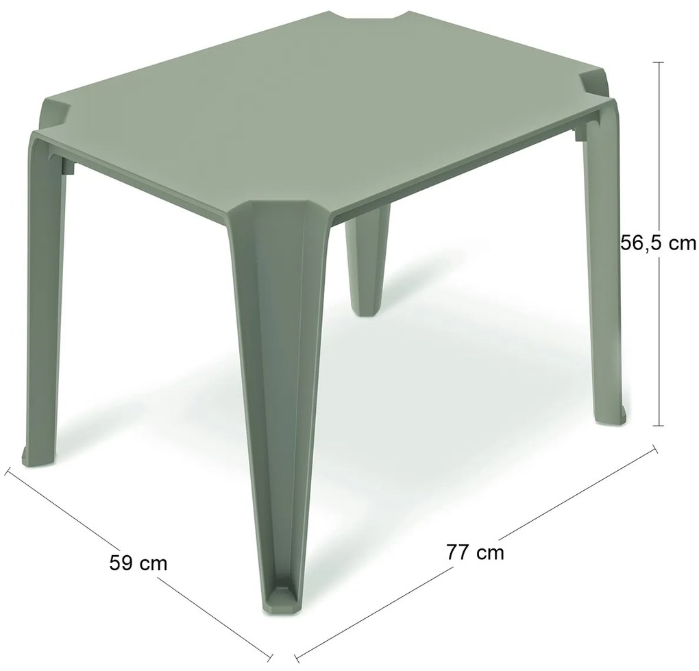 Plastový konferenčný stolík MLT2 - zelená
