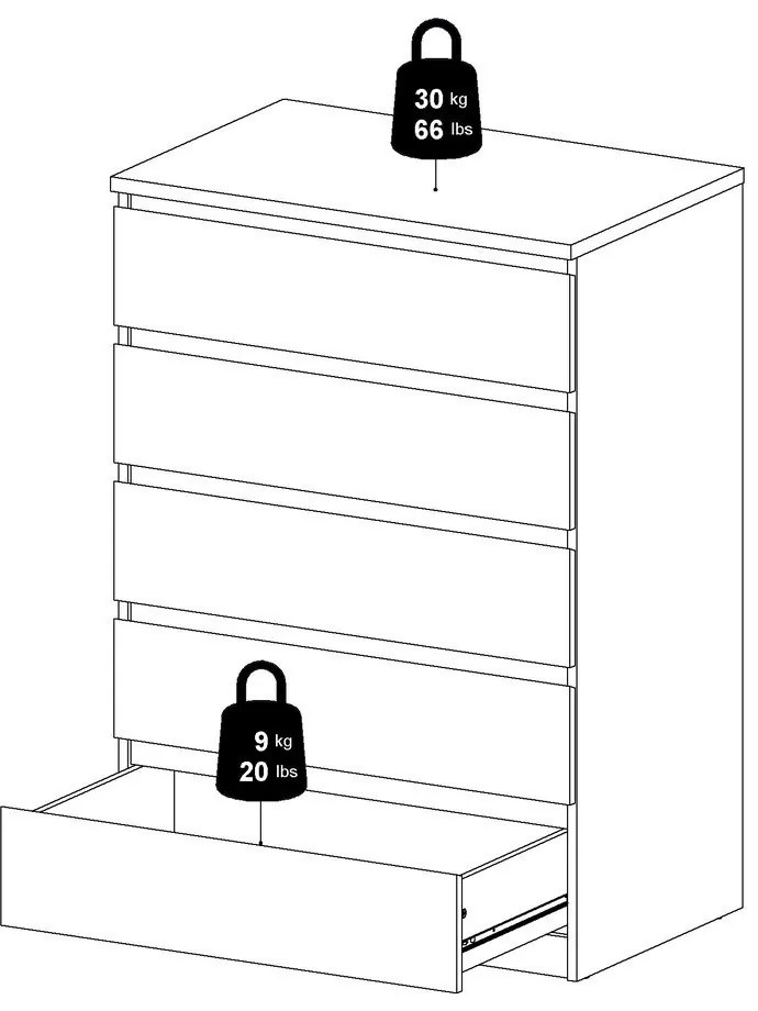 Komoda v dekore duba v prírodnej farbe 77x111x50 cm Naia – Tvilum