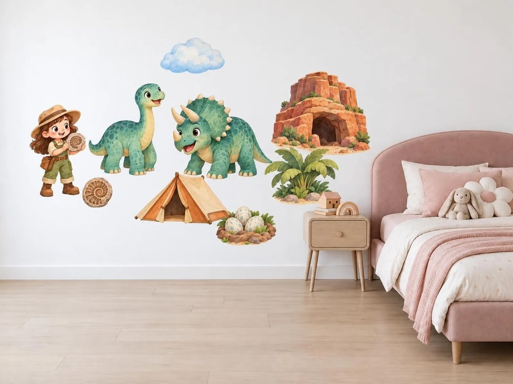 Malá paleontoložka a dinosauři arch 46 x 34 cm