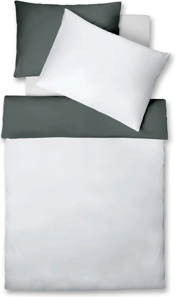 XXXLutz POSTEĽNÁ BIELIZEŇ, makosatén, sivá, svetlosivá, 140/200 cm Fleuresse - Obliečky & plachty - 003273004001