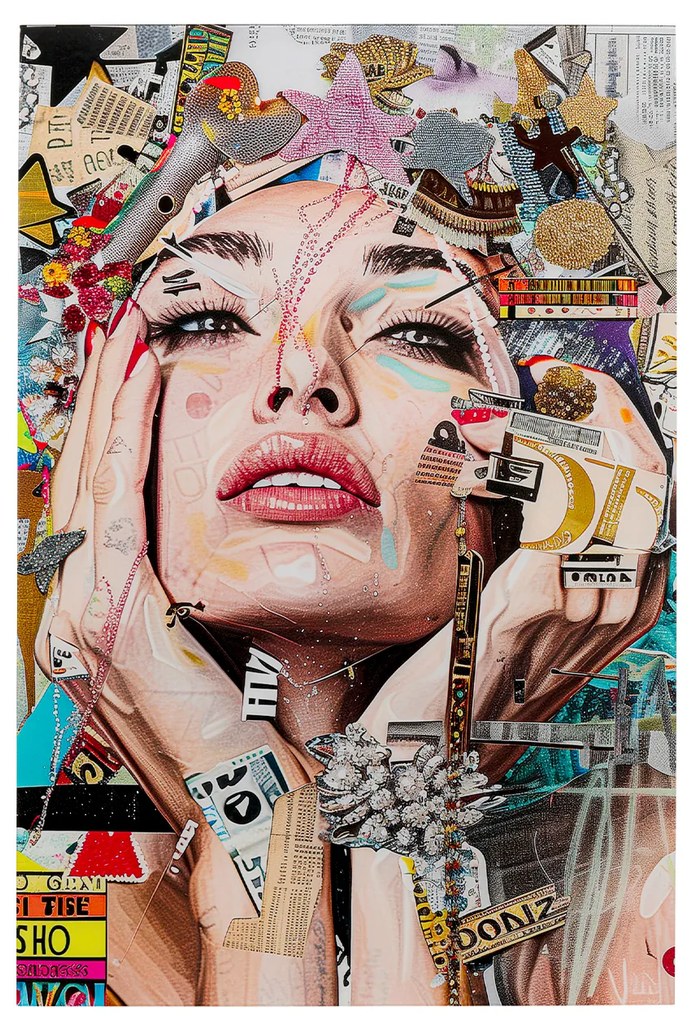 Artsy Portrait sklenený obraz 80x120 cm