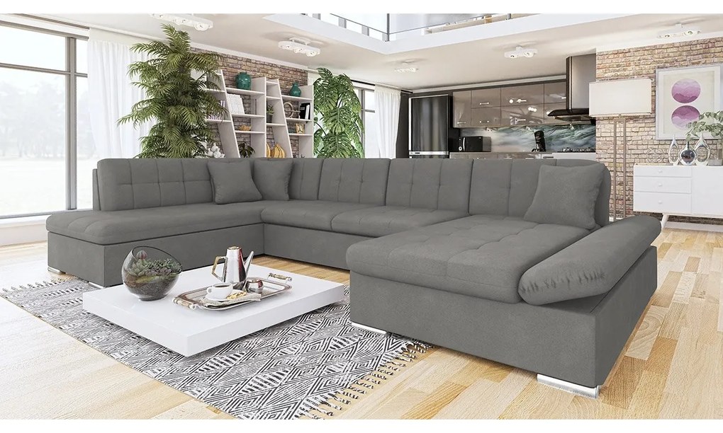 Rohová sedačka Genero, Dostupné poťahy: Utario velvet 2951 + Utario velvet 2951 + Senegal 823, Strana: Ľavá - U