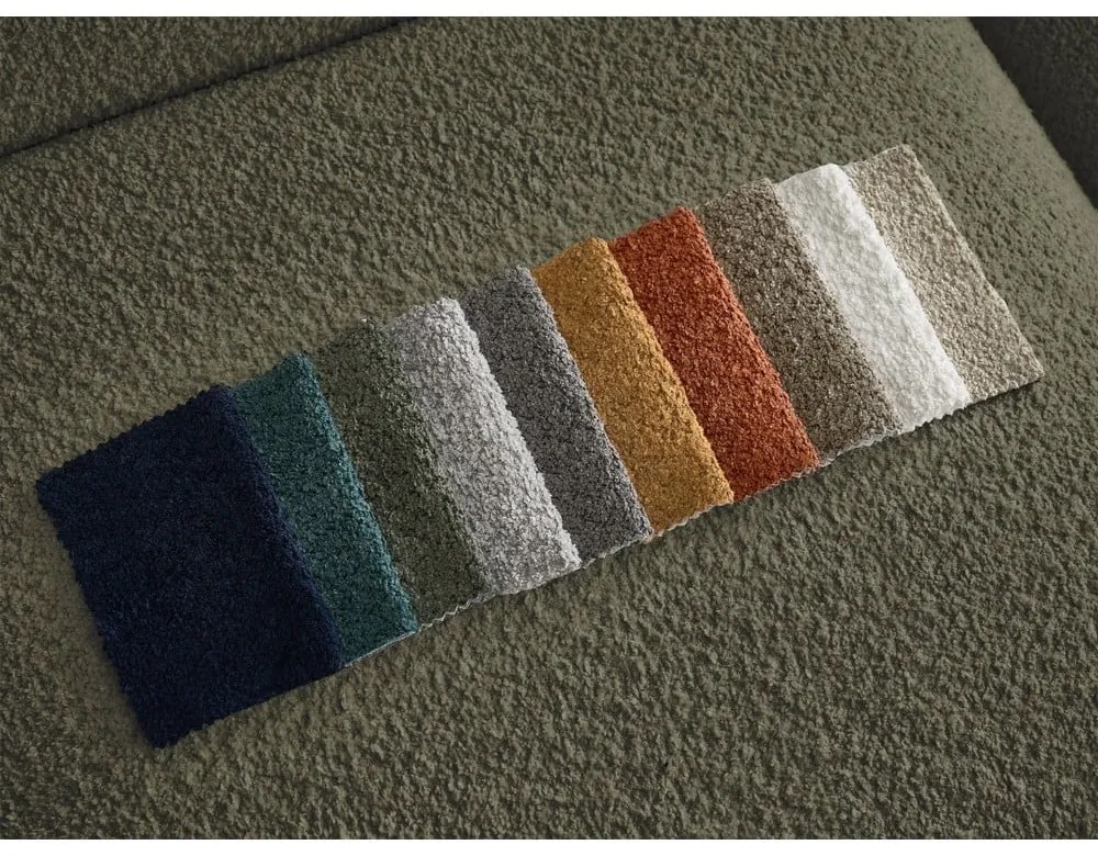 Zelené kreslo z textílie bouclé Tina – Bobochic Paris