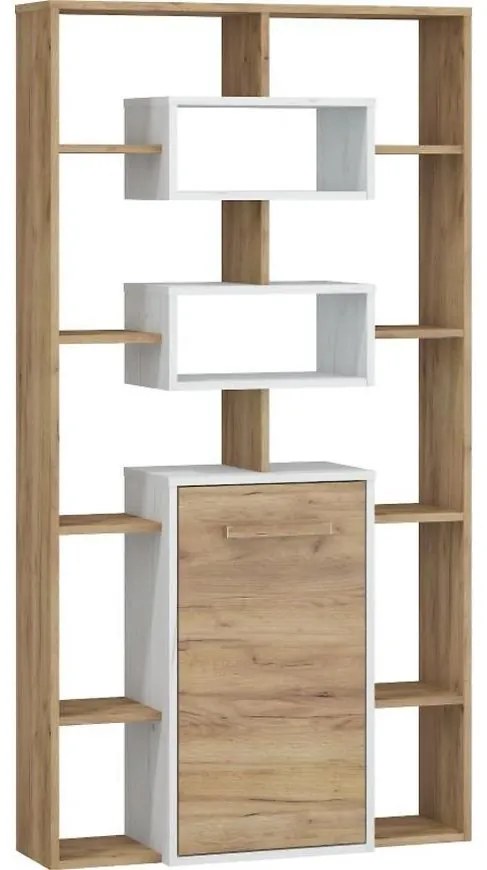 Regál RIO 1D craft biela/zlatý