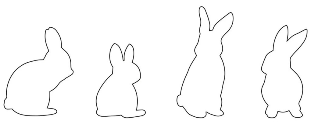 Eulenschnitt Samolepky na stenu Rabbits White 24 ks