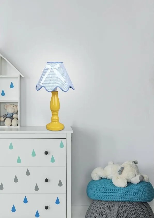 Candellux LOLA Stolná lampa 1X40W E14 Blue Gold 41-63489