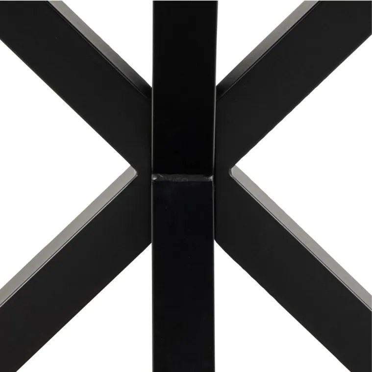 Jedálenský okrúhly stôl Heaven 119 cm sivý mramor/čierny