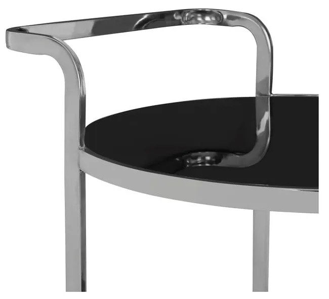 Servírovací stolík na kolieskach so sklenenou doskou ø 50 cm Ackley – Premier Housewares