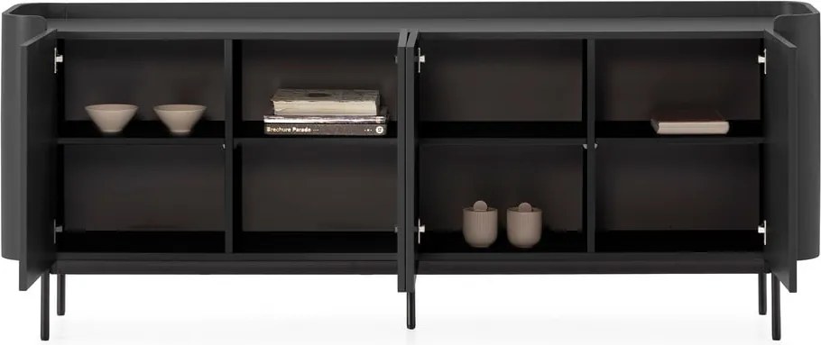 Čierna komoda 200x80x40 cm Willa – MOME