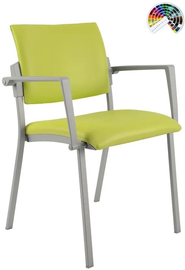 Konferenčná rokovacia stolička SQUARE VIP čalúnenie KOŽENKA Arizona