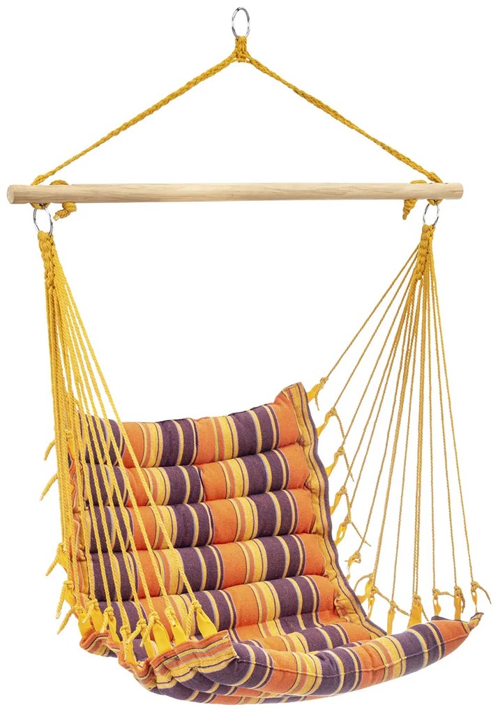 Závesné hojdacie kreslo FHMK 100x60 cm - farebné pásy