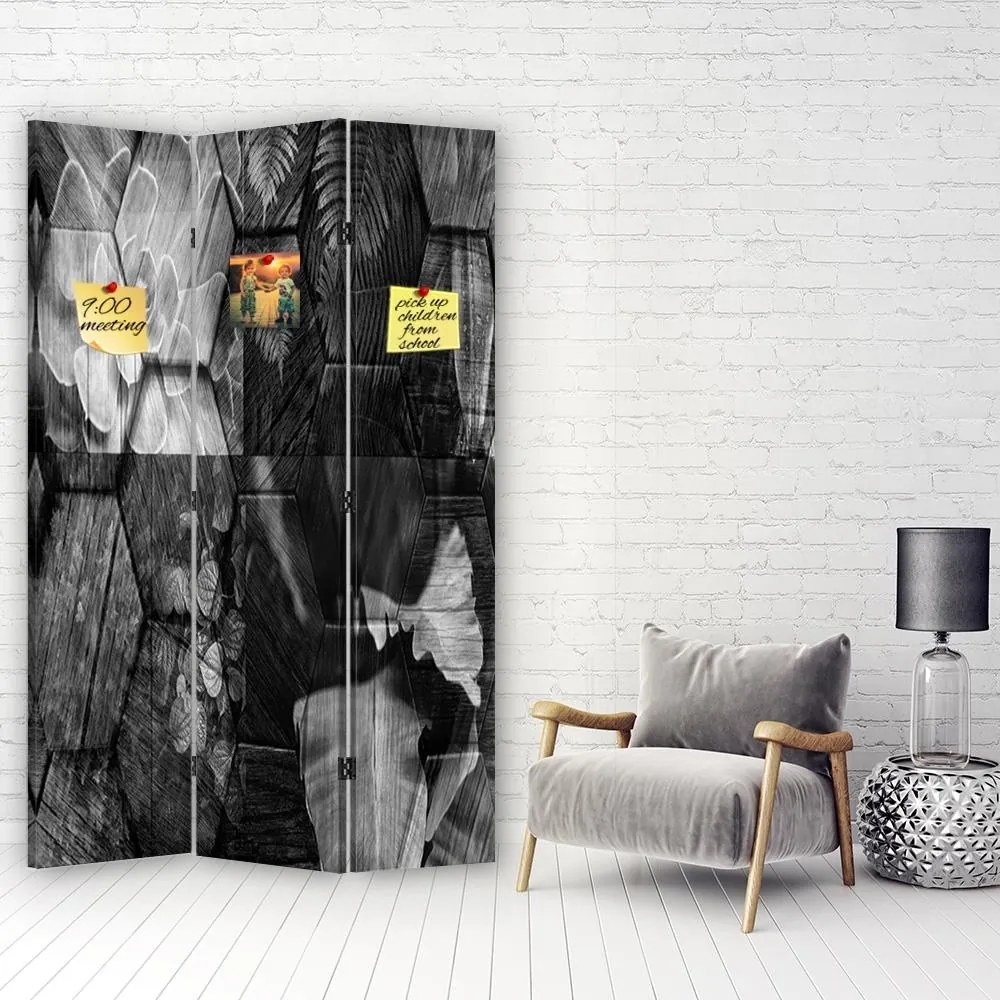 Gario Paraván Tajomstvo sivej Rozmery: 145 x 170 cm, Prevedenie: Otočný paraván 360°