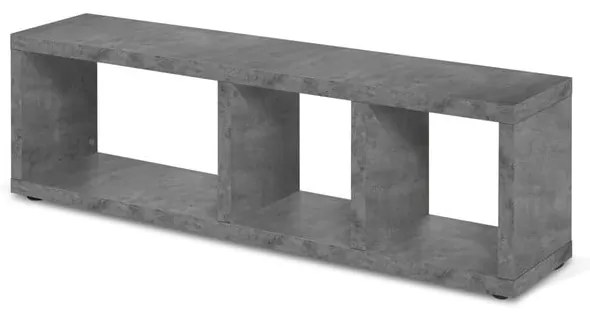 Sivý TV stolík v dekore betónu 150x45 cm Berlin – TemaHome