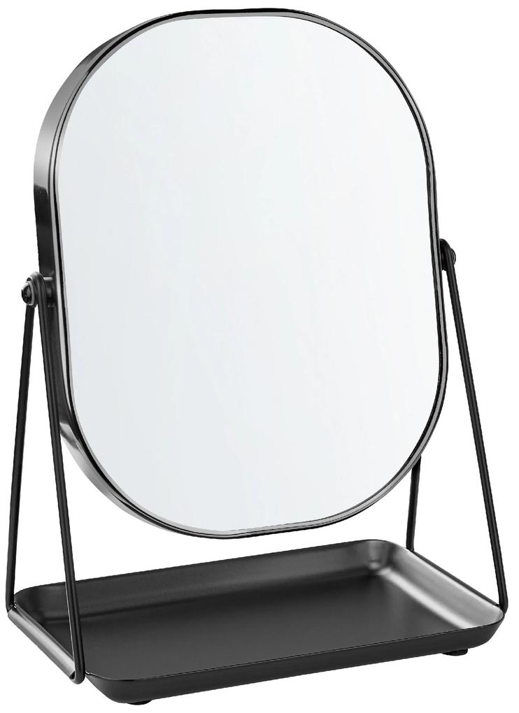 Kozmetické zrkadlo 20 x 22 cm čierne CORREZE Beliani