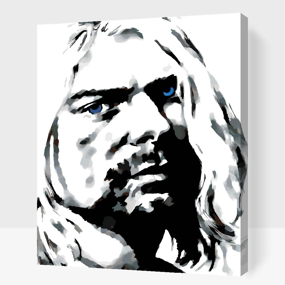 Gario Maľovanie podľa čísel Kurt Cobain Rozmery: 30 x 40 cm, Rámovanie: Iba zrolované plátno