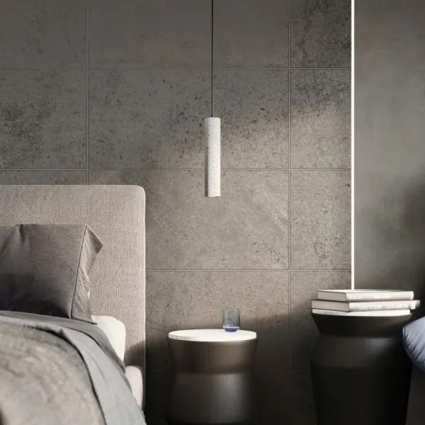 Sollux SL.0654 - Luster na lanku LUVO 2xGU10/40W/230V betón/čierna