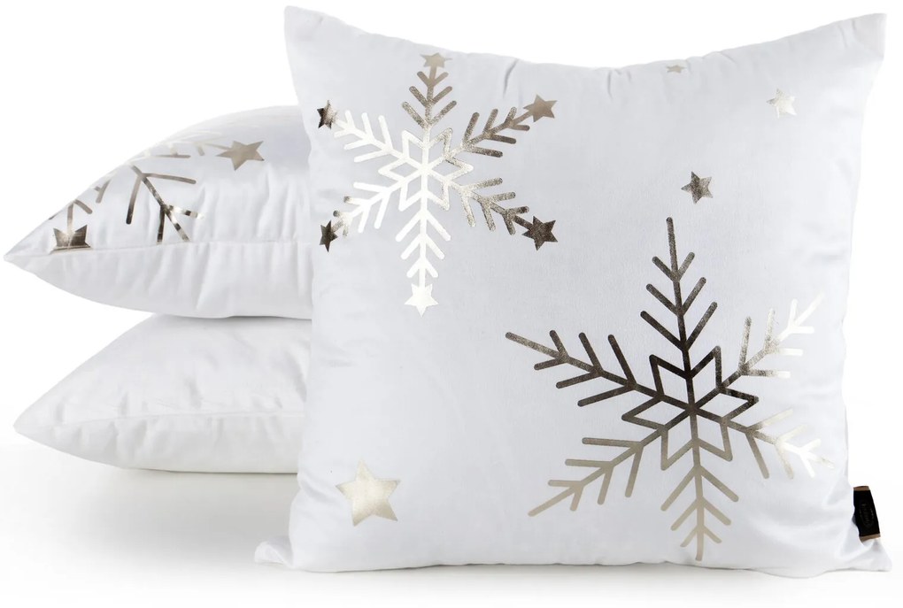 VIANOČNÁ DEKORAČNÁ OBLIEČKA NA VANKÚŠ ELEGANCE3 45X45 CM VZOROVANÁ