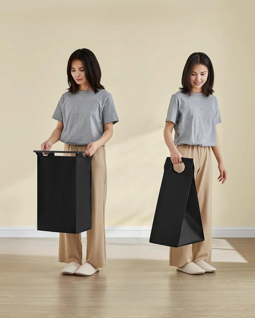 Koš na prádlo Vasagle Ovules Lonels 120 l hnědý/černý