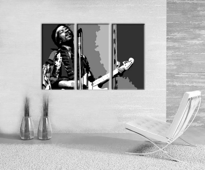 Ručne maľovaný POP Art obraz Jimmy Hendrix | rôzne rozmery