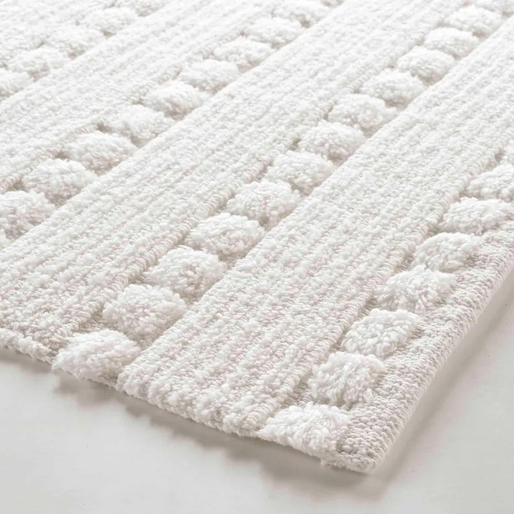 Biela kúpeľňová predložka 50x80 cm Cleonis – douceur d'intérieur