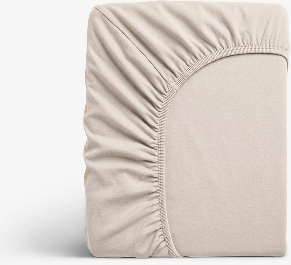 Goldea jersey elastická plachta - latte 140 x 200 cm