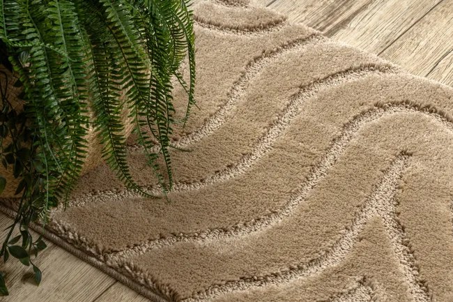 Sada kúpeľňových koberčekov SUPREME WAVES vlny, béžová