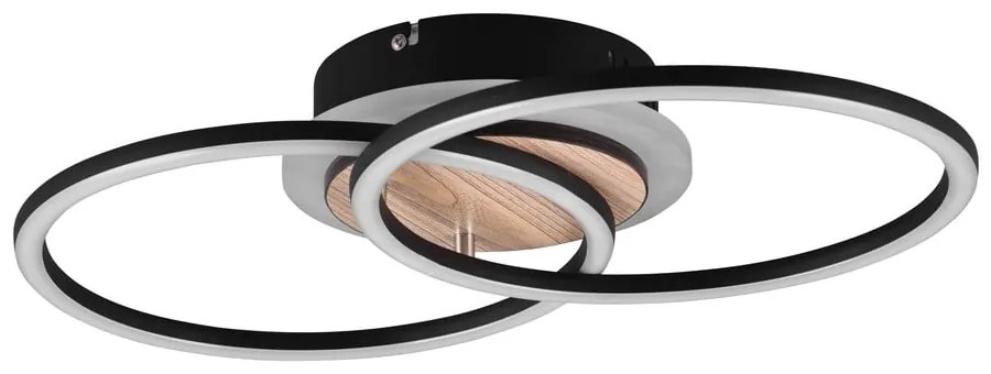 Čierno-hnedé LED stmievateľné stropné svietidlo 28x46 cm Giro – Trio