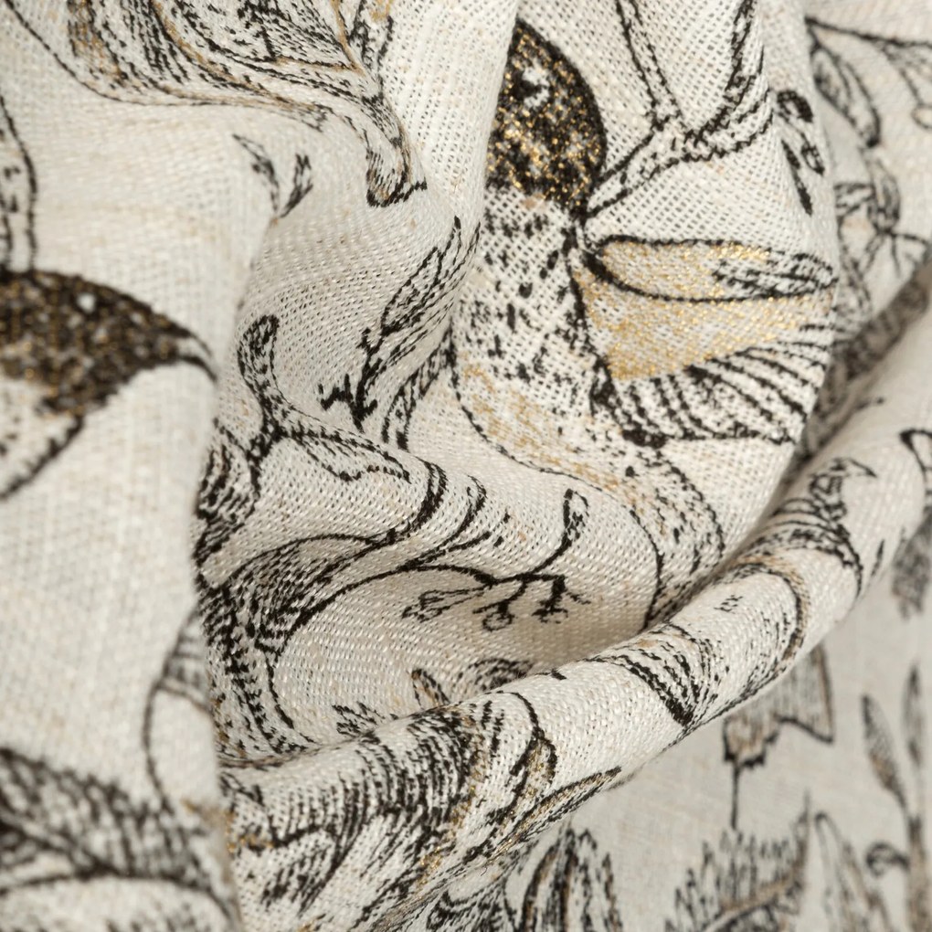 ZÁVES NA KRÚŽKOCH LUCINA 140X250 CM KVETY