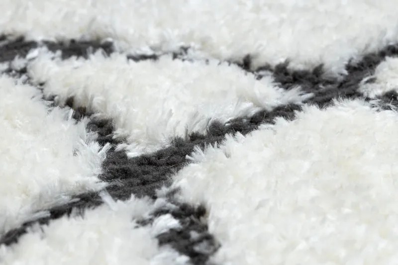 Dywany Łuszczów, Kusový koberec Mode 8522 abstract cream/black, 120x170, biela, chodba / predsieň